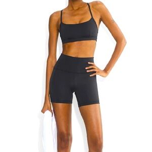 Women's Black High-Waisted Shorts